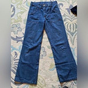 Hand sewn vintage jeans